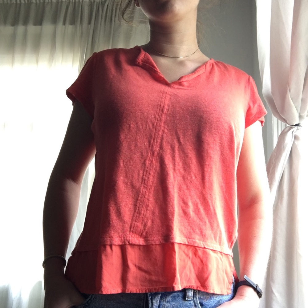 Anthro Linen Sanctuary Shirt Size Small
